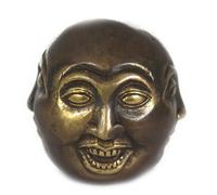 Four Face Buddha Brass Fengshui Ornament - 6Cm, Peace & Serenity Decor