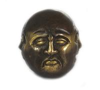 Four Face Buddha Fengshui Ornament - 4.5Cm Brass Decor For Home & Spa