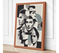Four Faces in Fragments Canvas Wall Art Print 30x20 Inch