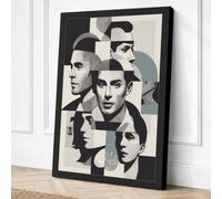 Four Faces in Fragments Canvas Wall Art Print 30x20 Inch (76 x 51 cm)