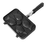 Four Fish Shaped Non-Stick Taiyaki Cake Maker Aluminum Alloy Waffle Molds