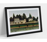 Four Fishermen Henri Rousseau Framed Wall Art Print Picture - A3 - Black Frame