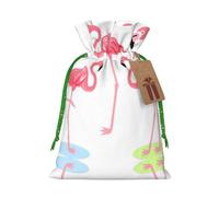 Four Flamingos Christmas Bags Gift Snacks Hamper Happy Halloween Drawstring Wedding Party Bags Presents