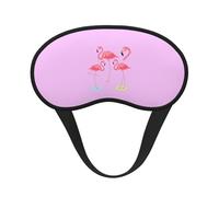 Four Flamingos Print Unisex Washable Eye Mask Sleeping Light-Blocking Cover for Home Hotel Camping