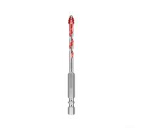 Four-Flute Eccentric Drill Bit for Glass Brick Concrete- Carbide Triangle Saw Tooth with 1/4 Inch Hex Shank- Efficient Drilling Tool 6mm(6mm)