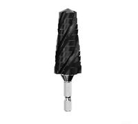 Four Flute Step Drill 14-24mm 24-32mm in HSS Steel for Metal Wood Applications, Featuring Step Diameter Markings for Easy Size Identification (black 14-24mm)
