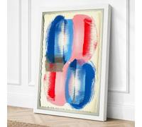 Four Forms in Motion Abstract Canvas Wall Art Print 24x16 Inch (61 x 41 cm)