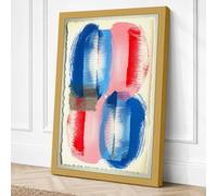Four Forms in Motion Abstract Canvas Wall Art Print 24x16 Inch (61 x 41 cm)