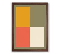 Four Forms Minimalist Framed Wall Art Print A1 (84.1×59.4cm) Walnut, Wall Decor for Living Room, Bedroom, Office & Home, Ready to Hang, Art Gift