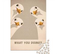 Four Geese Asking What You Doing Jigsaw Puzzle for Adults, 1000 Pieces, 52x38cm/1000pcs, Screen-Free Leisure, Weekend Downtime And Time at Home