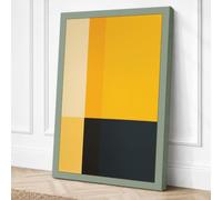 Four Geometric Sections Canvas Wall Art Print 30x20 Inch (76 x 51 cm)