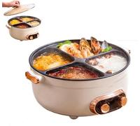 Four Grid Multifunctional Stew Pot, 7-Liter Large-Capacity, Multi-Functional Electric Hot, Integrated Cooker for Home Kitchen for Party