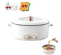 Four Grid Multifunctional Stew Pot,Multifunctional Electric Pot 4 Compartment,6L Large Capacity,One Pot with 4 Flavors,Independent Temperature Control On Both Sides,Multi Cooking Experience (A)