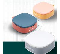 Four Grid Portable Pill Storage Box, Essential Item for Travelers Managing Their Medications (orange-blue)