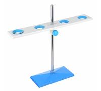 Four-Hole Funnel Bracket - Adjustable Height Iron Laboratory Funnel Holder for Chemical Experiments and Educational Use