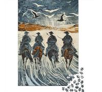 Four Horsemen of The Apocalypse Jigsaw Puzzles Puzzle for Adults Kids. 1000 Piece Whimsical Challenge Toy Educational Games Home Decoration for Adults& Kids Age 14 Years Up 70x50cm/1000pcs