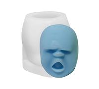 Four Human for Head Expression Silicone Mold Gypsum Ornament Making Resin for Decora Four Human Head