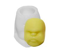 Four Human for Head Expression Silicone Mold Gypsum Ornament Making Resin Mold for Decora Decoration Molds