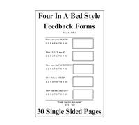 Four In A Bed Score Sheet: Review Your Hotel Or B&B Stays, Holidays, Cruise, Notebook, Pad, Fun Novelty Gift