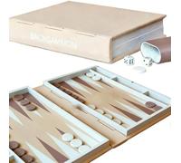 Four in a Row, Sea Battle, Backgammon, Mancala,Playbook Hangman Game, Playbook Board Game, 3D Printed Magnetic Chess Set,Portable Books Design Board Game (Backgammon)
