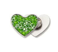 Four Ireland St.Patrick's Day Heart Metal Pin Brooch Clip Love