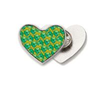 four ireland st.patrick's day Heart Metal Pin Brooch Clip Love