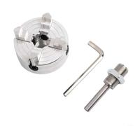 Four Jaw Lathe Chuck Z011A Self-Centering 4-Jaw Clamp for Metal Wood Turning - Reversible Jaws 12-65mm Range with X1 Thread for Mini Lathes UK(A)