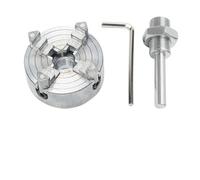 Four-Jaw Manual Lathe Chuck Z011A for Mini Lathes - 50 mm Diameter, .8-35 mm Internal / 12-65 mm External Jaw Range, Zinc Alloy, Reversible