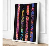 Four Jewelled Patterns Canvas Wall Art Print 18x12 Inch (46 x 30 cm)