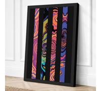 Four Jewelled Patterns Canvas Wall Art Print 36x24 Inch (91 x 61 cm)