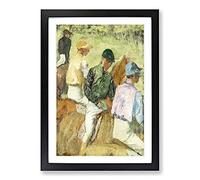 Four Jockeys by Edgar Degas Framed Print | A2 Black Framed Wall Art | Ready to Hang | Modern Nature Picture | Living Room Bedroom Lounge Office