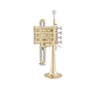 Four-key Treble Trumpet Bb B Flat Brass Beautifully Durable Instrument With Mouthpiece Case Accessories (Color : Golden)