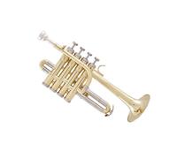 Four-key Treble Trumpet Bb B Flat Brass Gilt Beautifully Durable Instrument With Mouthpiece Glove Strap Case
