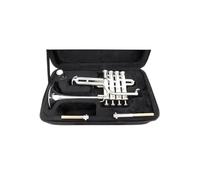 Four Key Trumpet In The Key Of Bb Brass Gold Plated With Mouthpiece Gloves And Box(Silver)