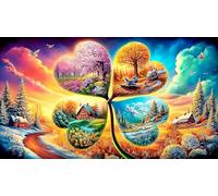 four-leaf-clover 1000 Piece Jigsaw Puzzles for Adults Educational Games Jigsaw Puzzle Home Decoration for Men Women Elders Seniors 38x26cm/1000pcs