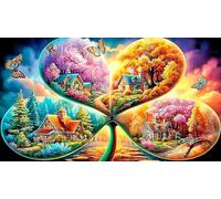 four-leaf-clover 1000 Piece Jigsaw Puzzles for Adults Family Challenge Toys Jigsaw Puzzle Home Decoration for The Whole for Women, Gifts for Men 38x52cm/1000pcs