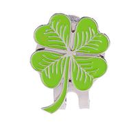 Four Leaf Clover Ball Marker, Magnetic Golf Caps Clip, Golf Hat Clamp, Stainless Steel Metal Ball Marker, Outdoor Sports Accessory, Durable Protable Hat Clip, Funny and Unique Golf Gifts for Golfer