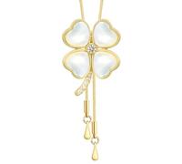 Four Leaf Clover Brooch Pin Pendant Plated Crystal Brooch for Women Lucky Decor St Patrick's Day Holiday Christmas Jewelry Gift, A Variety of Ways to Wear, Metal, Crystal