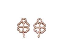 Four Leaf Clover Charms For Wind Chime Pendants, 10x6mm, Kc Gold Color, 100 Pieces