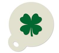 Four Leaf Clover Coffee Duster Cake Cupcake Cookie Drinks Stencil 350 Micron Mylar 8.5cm