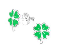 Four Leaf Clover Earrings - 925 Sterling Silver - Irish Shamrock St. Patrick's Day
