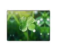 Four-Leaf Clover Flannel Carpet 80x58 inches for Bedroom Bedside mat, Living Room Coffee Table Carpet, Study Room Decorative mat