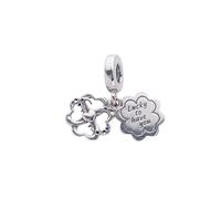 Four-Leaf Clover Friendship Double Dangle Charm - female - Pandora - Jewellery - Gray - ONE SIZE - Accessories ONE SIZE