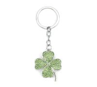 Four Leaf Clover Keychain Good Luck Keyring St. Patrick's Day Gift Irish Party Supplies Fortune Shamrock Charms Inspirational Gifts for Women Girl (Green)