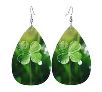four-leaf clover Leather earrings, European and American style earrings for young women, birthday gifts/Valentine's Day gifts