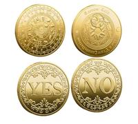 Four Leaf Clover Lucky Charms Prosperity Yes or No Coins/Maker Divination Coins/Tarot Cards Coin/Constellation Challenge Coin/Decision Maker Coin