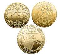 Four Leaf Clover Lucky Charms Prosperity Yes or No Coins/Maker Divination Coins/Tarot Cards Coin/Constellation Challenge Coin/Decision Maker Coin