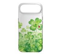 Four Leaf Clover Lucky Garden And Red Ladybug Watercolor Case for iPhone Air