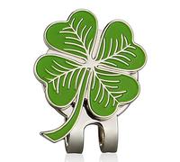 Four Leaf Clover Magnetic Hat Clip with Detachable Design, Creative Marker Tool Compatible with Golf Ball Stamp, Stylish Ball Markers for Putting Green, Functional Golf Accessories for Daily Rounds