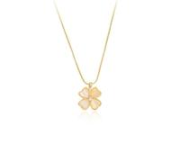 Four Leaf Clover Necklace Unique Ti Steel Design for Good Luck and Charm (03)